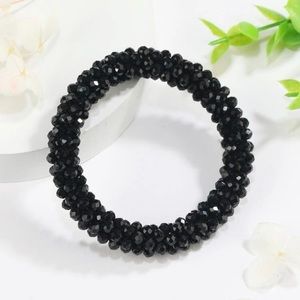 Black Beaded Bracelet